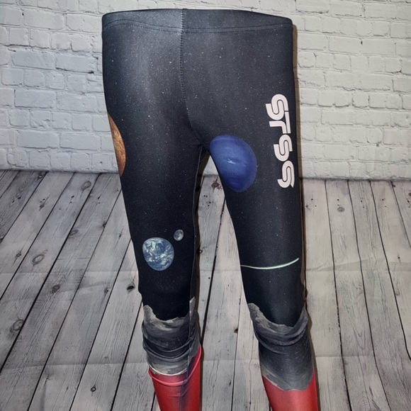 Pants - Solar System Galaxy Multicolor Leggings size XS